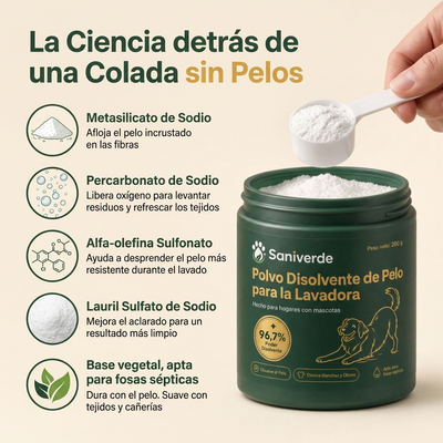 Disolvente de Pelo de Mascotas Saniverde