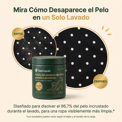 Disolvente de Pelo de Mascotas Saniverde